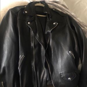 ALL SAINTS MANOR LEATHER JACKET XXL